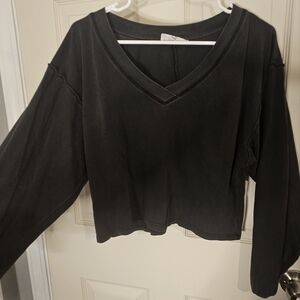 Double Zero Black V-Neck Sweater